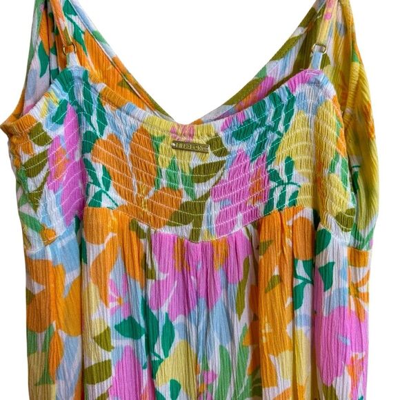 Billabong Summer Shine Midi Dress Size Small Colorful Floral Sundress Slip Beach - Picture 7 of 13